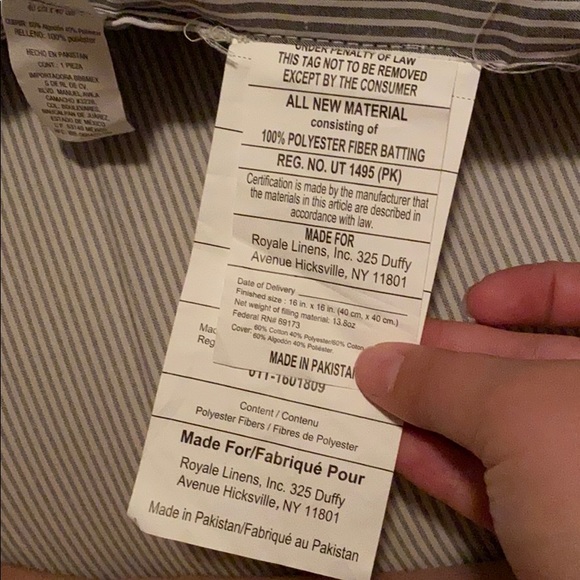 Striped Decorative Throw Pillow NWOT - Picture 3 of 4